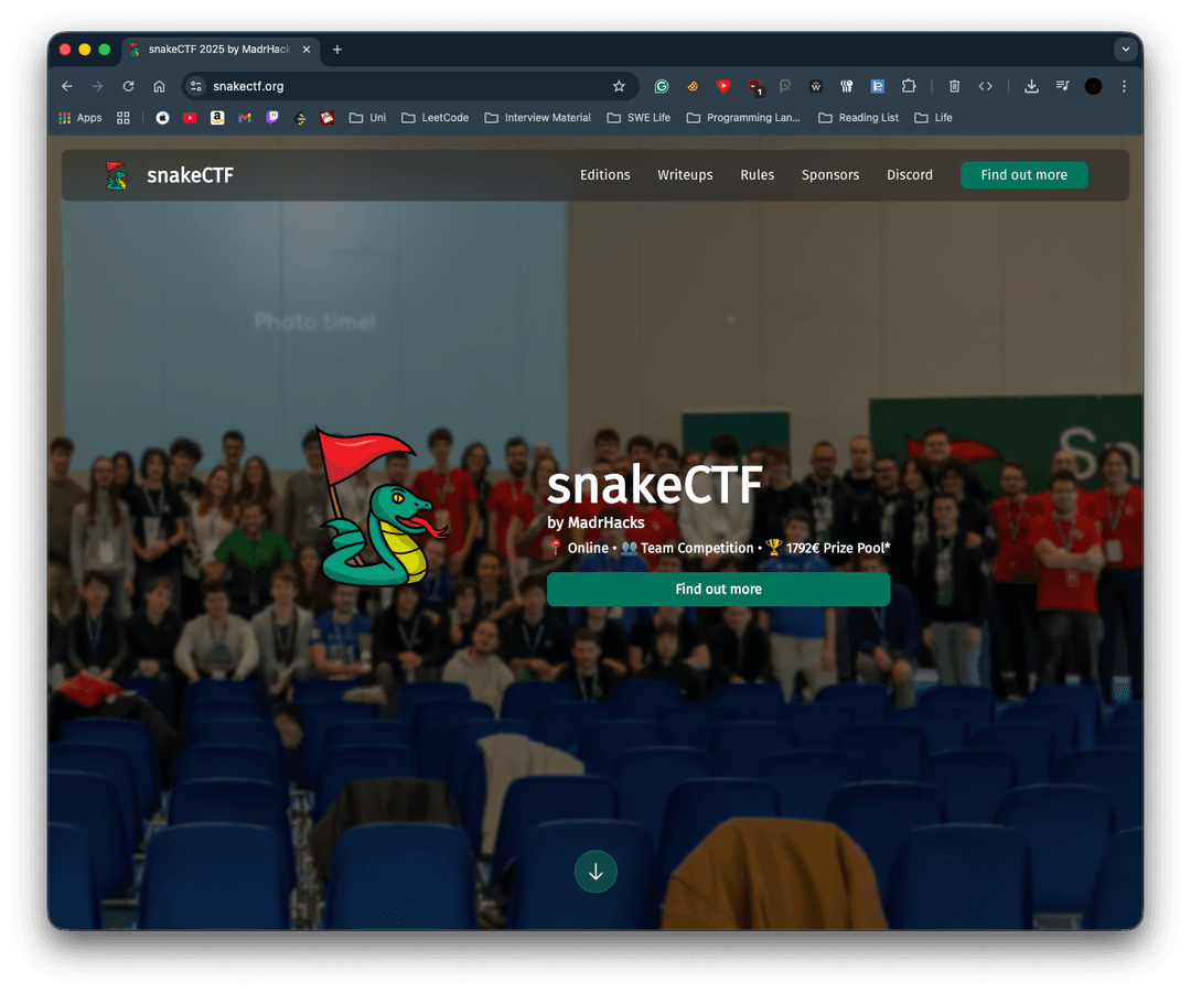SnakeCTF's Website
